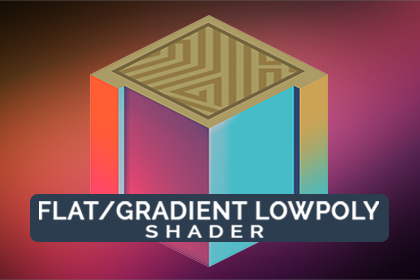 minimalist low poly flat gradient shader